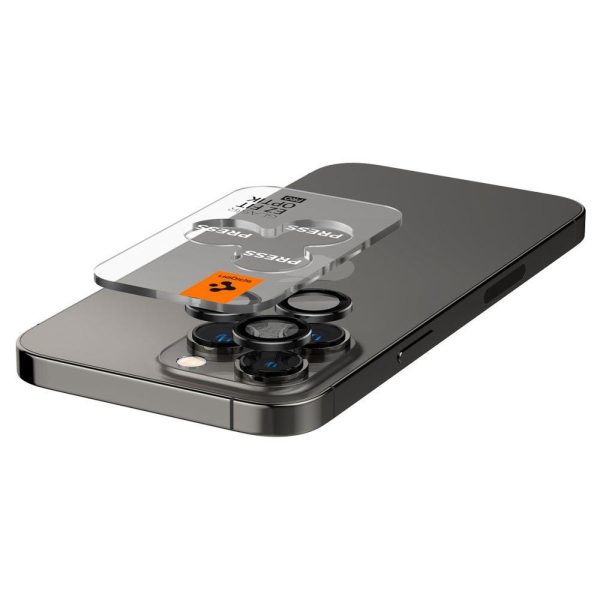 Kameras vāciņš iPhone 14 Pro / Pro Max / 15 Pro / Pro Max / 16 Pro / Pro Max / 17 Pro / 17 Pro Max, melns - 2 gab.