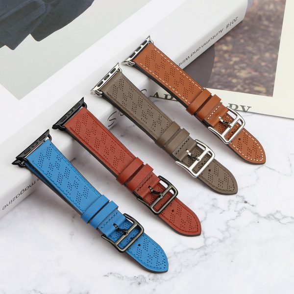 Ādas siksniņa Apple Watch 38 / 40 / 41 mm - sarkana