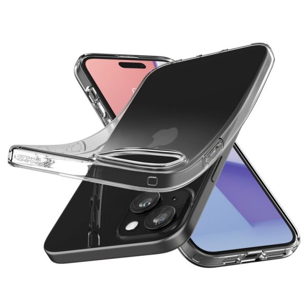 Šķidro kristālu vāciņš iPhone 15 Plus - caurspīdīgs