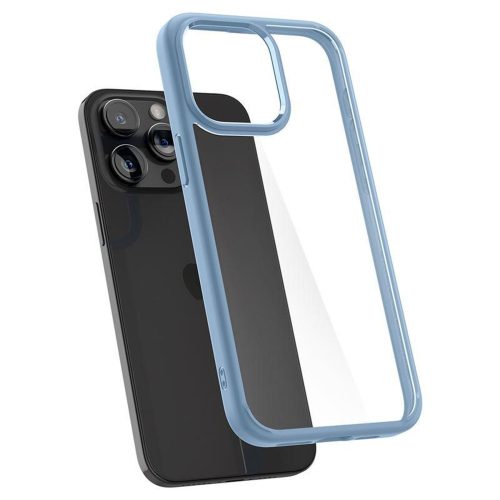 iPhone 15 Pro Max Crystal Hybrid vāciņš - caurspīdīgi zils