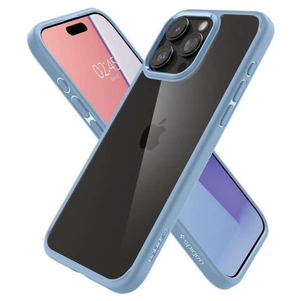iPhone 15 Pro Max Crystal Hybrid vāciņš - caurspīdīgi zils