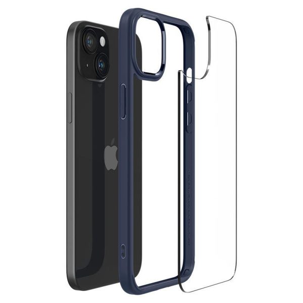 iPhone 15 Plus Crystal Hybrid vāciņš - caurspīdīgi zils