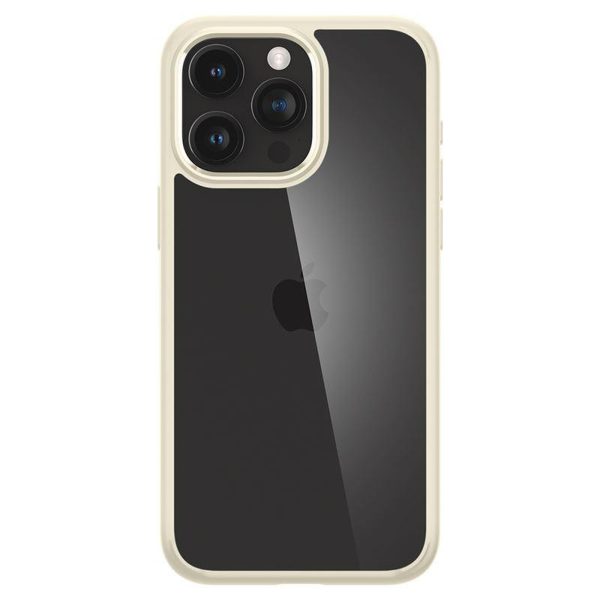 iPhone 15 Pro Max Crystal Hybrid vāciņš - caurspīdīgs bēšs