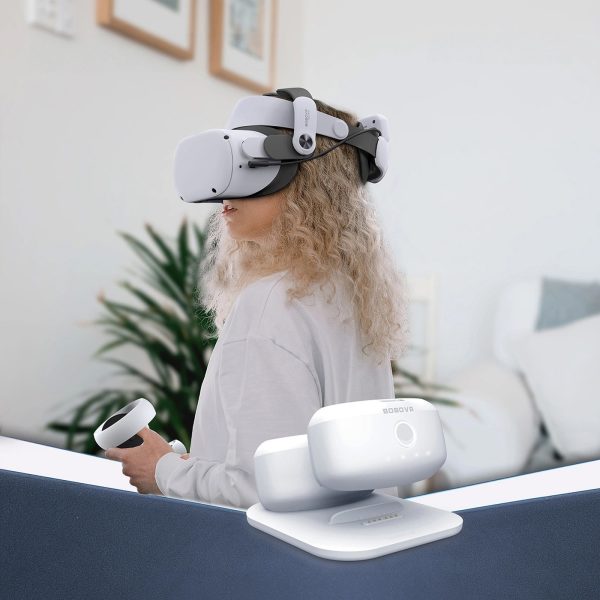 BoboVR B2 ārējā akumulatora uzlādes stacija + B2 akumulators - balta