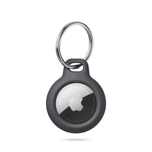 Apple AirTag atslēgu piekariņa maciņš ar gredzenu - melns