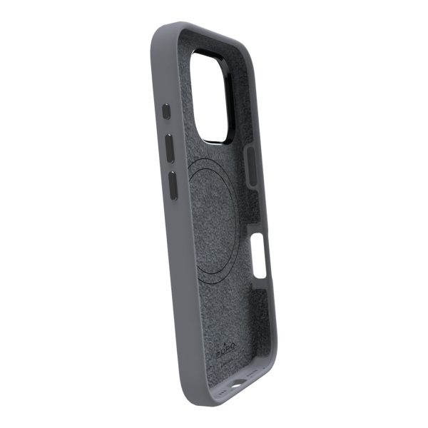 iPhone 16 Pro Max Icon Mag Pro MagSafe silikona vāciņš — tumši pelēks