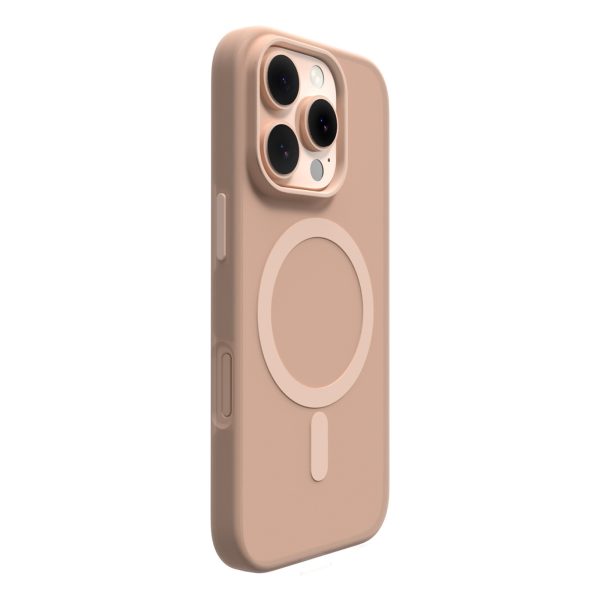 iPhone 16 Pro Max dienasgaismas MagSafe silikona vāciņš — bēšs