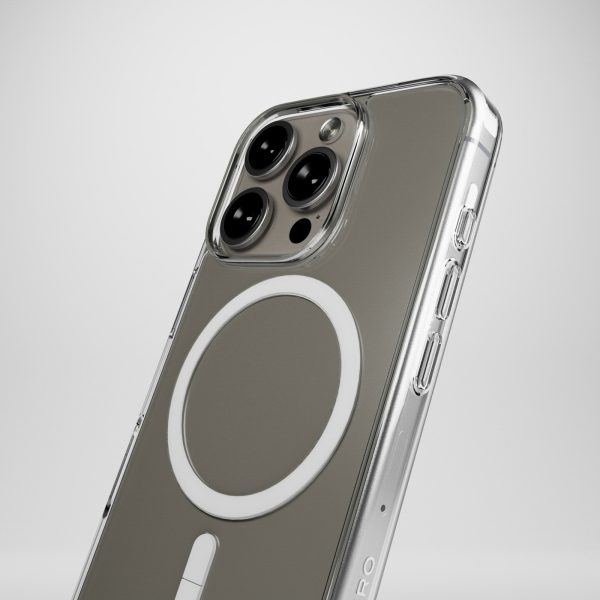 iPhone 16 Pro triecienizturīgs D3O MagSafe silikona vāciņš — caurspīdīgs