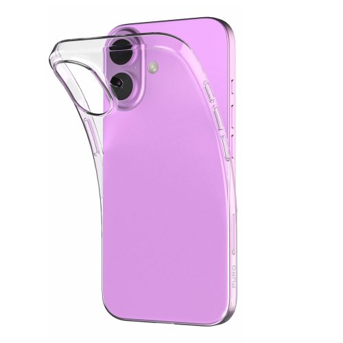 Silikona maciņš iPhone 16 Plus 03 Nude - caurspīdīgs