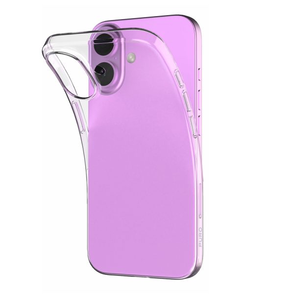 Silikona maciņš iPhone 16 Plus 03 Nude - caurspīdīgs