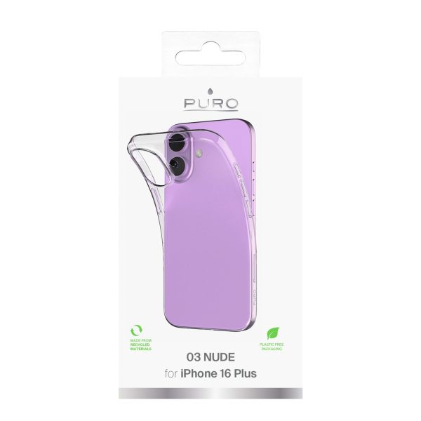 Silikona maciņš iPhone 16 Plus 03 Nude - caurspīdīgs