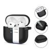 Apple AirPods 4 silikona maciņš ar āķīti - melns
