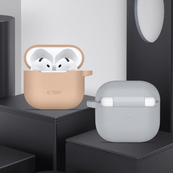 Apple AirPods 4 silikona maciņš ar āķīti - melns
