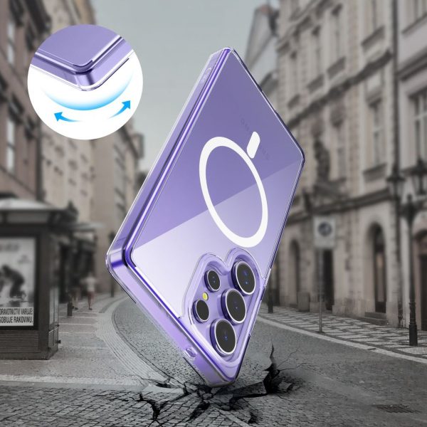 Samsung Galaxy S25 Ultra FlexAir Hybrid MagSafe maciņš-pārvalks - caurspīdīgs