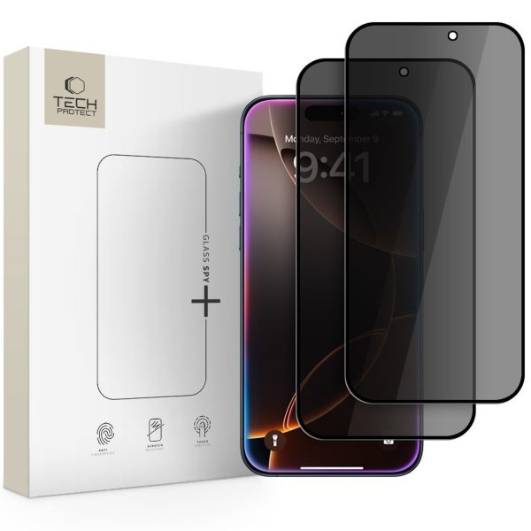iPhone 16 Pro / 17 / 17 Pro privātuma stikls - 2 gab.