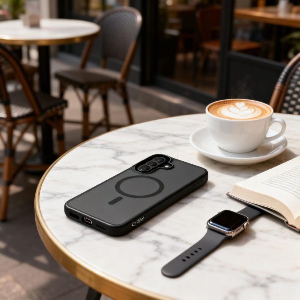 Samsung Galaxy A36 / A56 / A37 5G MagMat MagSafe maciņš-apvalks - melns