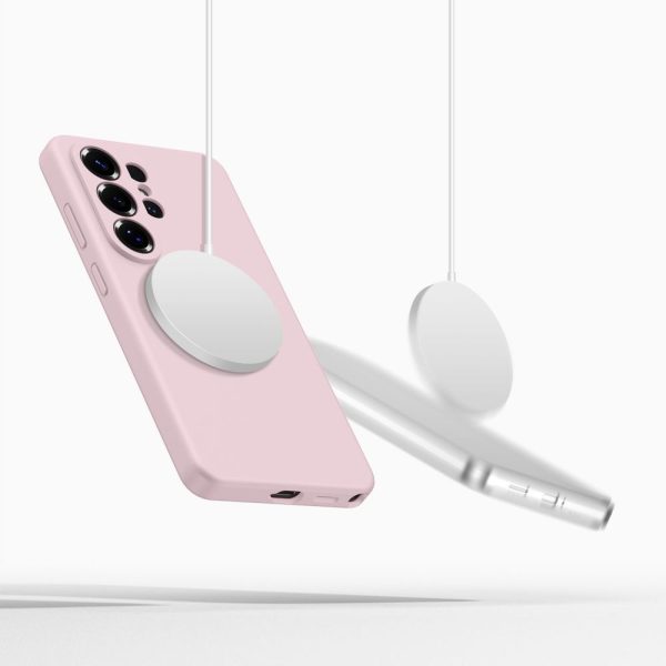 Samsung Galaxy S26 Ultra silikona MagSafe maciņš - rozā