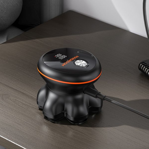 Elektriskais galvas un bārdas skuveklis ar 7 LED galviņām un USB-C - melns