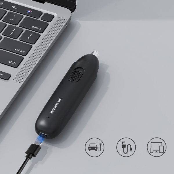 USB-C deguna, ausu un uzacu trimmeris - melns