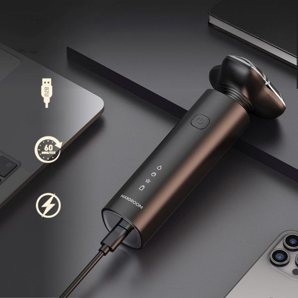 Elektriskais skuveklis-trimmeris 3-in-1 USB-C 600mAh IPX7 - melns