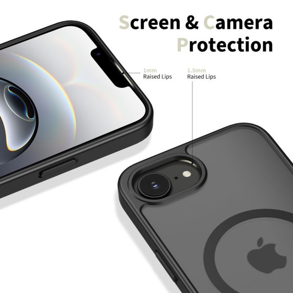 BasicMag MagSafe vāciņš iPhone 16e / 17e tālrunim - melns