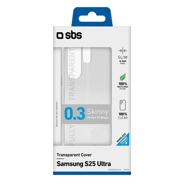 Samsung Galaxy S25 īpaši plāns maciņš - caurspīdīgs