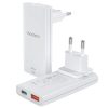 USB-A USB-C GaN Ultra 65W sienas lādētājs - balts