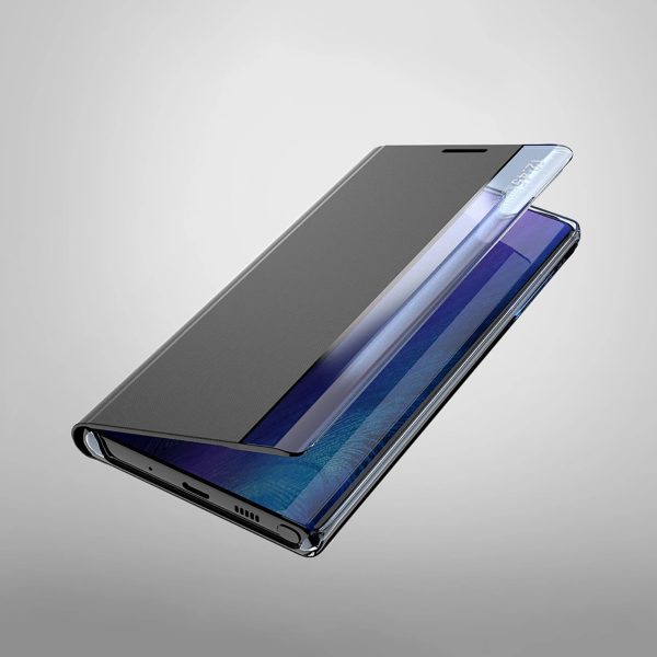 Samsung Galaxy A35 jauns Sleep View maciņš ar atloku un statīvu - melns