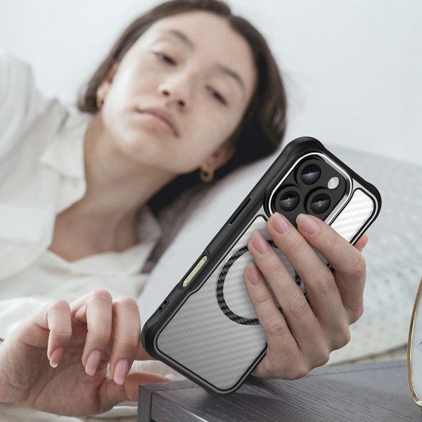 iPhone 16 Pro vadošās sērijas MagSafe silikona vāciņš — melns