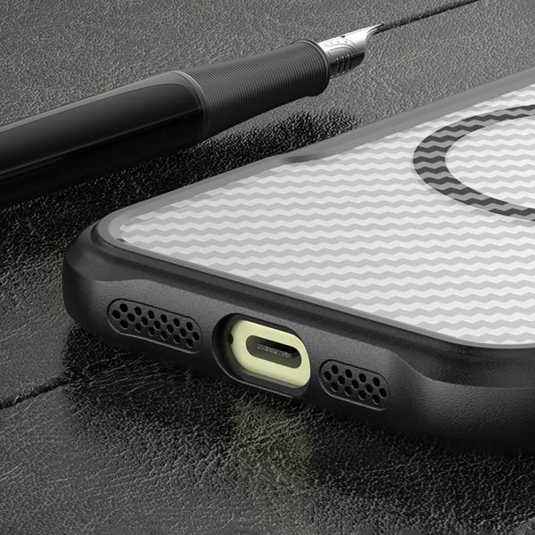 iPhone 16 Pro Max vadošās sērijas MagSafe silikona vāciņš — melns