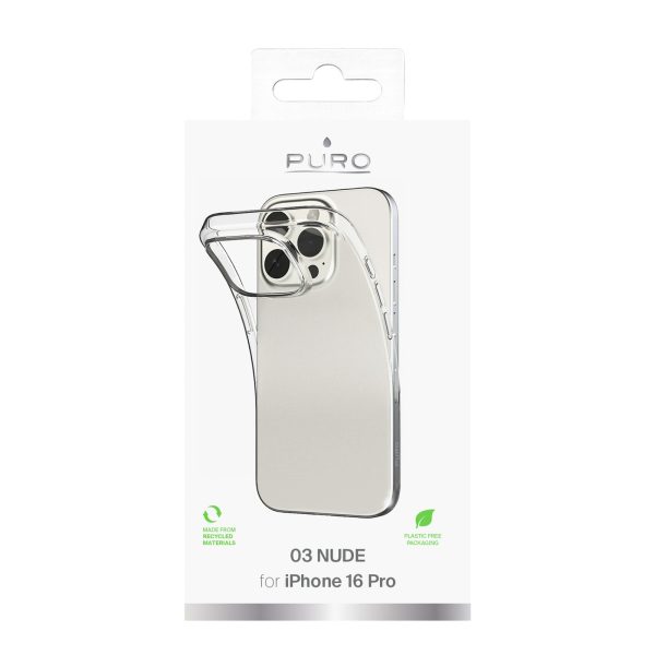 Silikona maciņš iPhone 16 Pro 03 Nude - caurspīdīgs