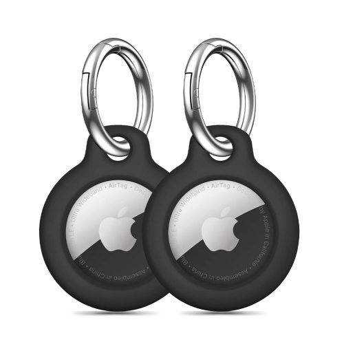 Apple AirTag atslēgu piekariņu maciņš, melns - 2 gab.
