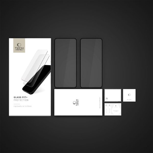 Rūdīts stikls Xiaomi Redmi Note 14 4G / 5G Glass Fit melns - 2 gab.