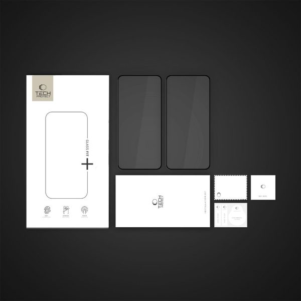 Rūdīts stikls Samsung Galaxy A36 / A56 5G Glass Fit+ melns - 2 gab.