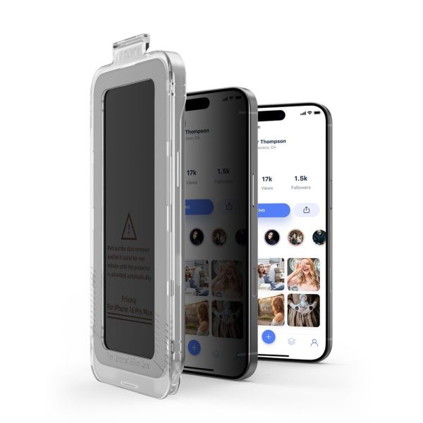 iPhone 15 / 16 Quick Set Spy+ privātuma stikls - 2 gab.