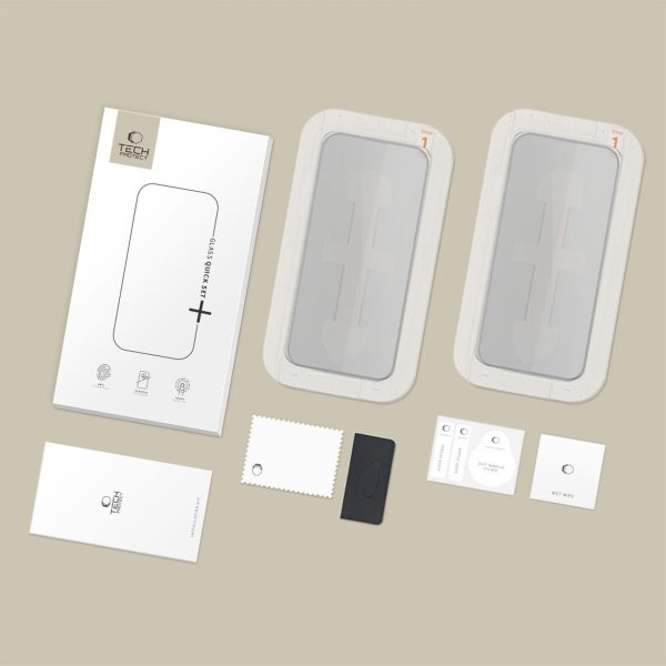 iPhone 15 / 16 Quick Set Spy+ privātuma stikls - 2 gab.