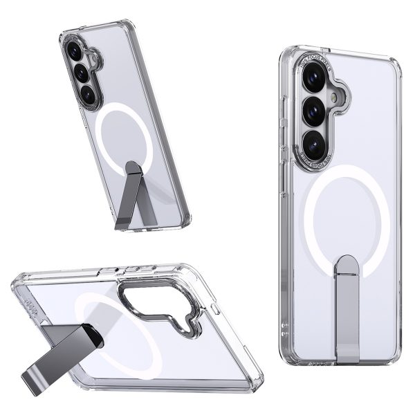 Samsung Galaxy S26 maciņš ar Hybrid Armor X MagSafe statīvu - caurspīdīgs
