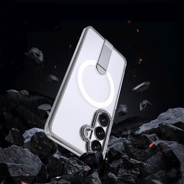 Samsung Galaxy S26 maciņš ar Hybrid Armor X MagSafe statīvu - caurspīdīgs