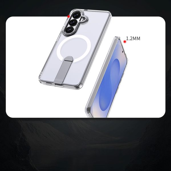 Samsung Galaxy S26 Plus maciņš ar Hybrid Armor X MagSafe statīvu - caurspīdīgs