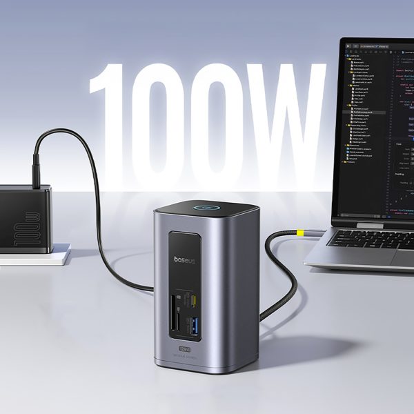 1034785-11-stacja-dokujaca-hub-12w1-usb-c-usb-a-hdmi-rj45-baseus-hurtownia-dropshipping.jpg HUB 12-in-1 dokstacija USB-C USB-A HDMI RJ45 SD microSD 4K 60Hz PD 10Gb/s