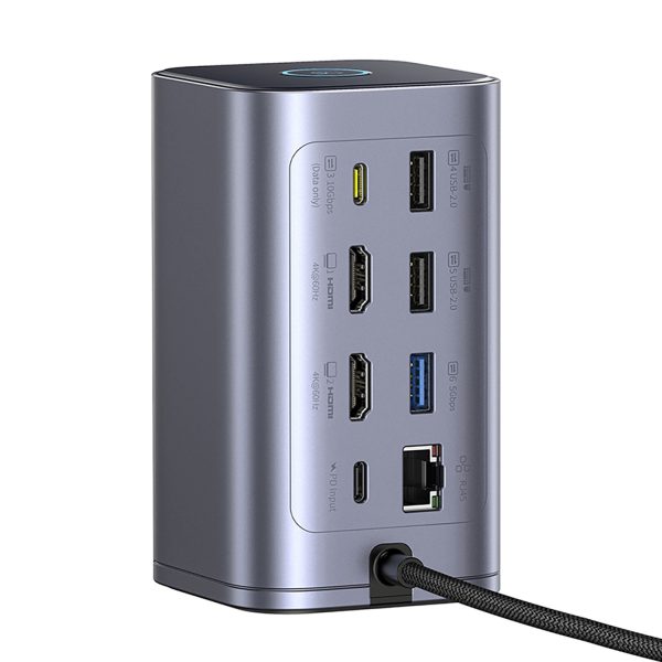 1034785-5-stacja-dokujaca-hub-12w1-usb-c-usb-a-hdmi-rj45-baseus-hurtownia-dropshipping.jpg HUB 12-in-1 dokstacija USB-C USB-A HDMI RJ45 SD microSD 4K 60Hz PD 10Gb/s