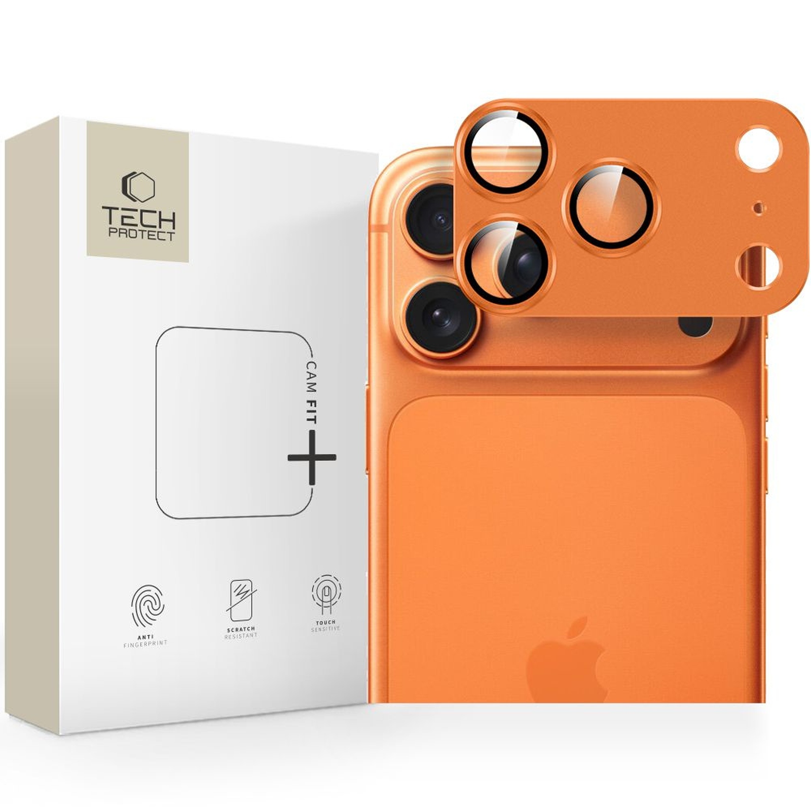 iPhone 17 Pro Max Camfull Fit+ kameras objektīva stikls - oranžs