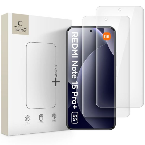 Rūdīts stikls Xiaomi Redmi Note 15 Pro+ 5G Glass UV+ - 2 gab.