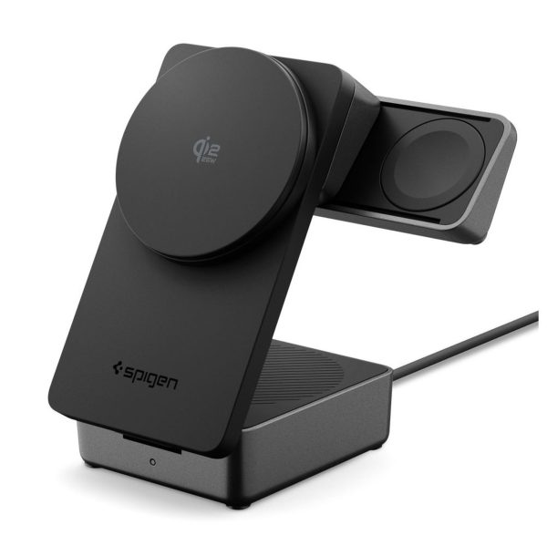 3-in-1 Qi2.2 25W MagSafe magnētiskais bezvadu lādētājs - melns