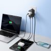 6-in-1 ceļojumu adapteris ar ievelkamu USB-C kabeli 70W - melns