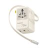 6-in-1 ceļojumu adapteris ar ievelkamu USB-C kabeli 70W - balts