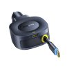 USB-C automašīnas lādētājs ar ievelkamu USB-C kabeli 30W - melns