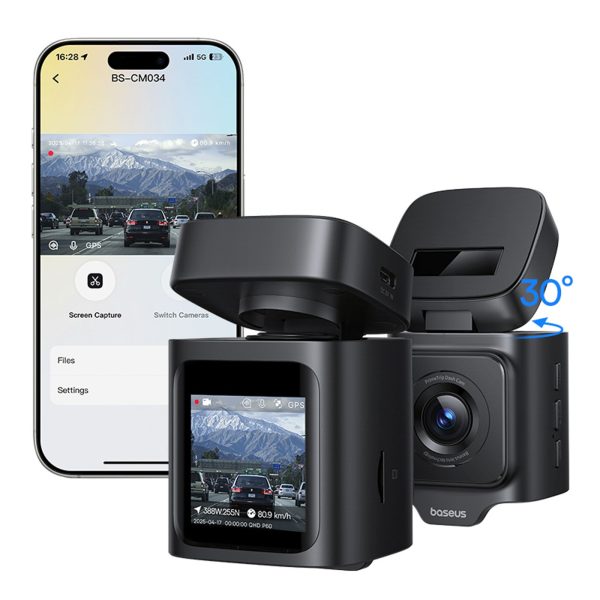 PrimeTrip VD1 Pro GPS 4K automašīnas kamera DVR - melna