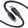 USB-C PicoGo ātrās uzlādes kabelis 240W 1m - melns