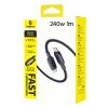 USB-C PicoGo ātrās uzlādes kabelis 240W 1m - melns